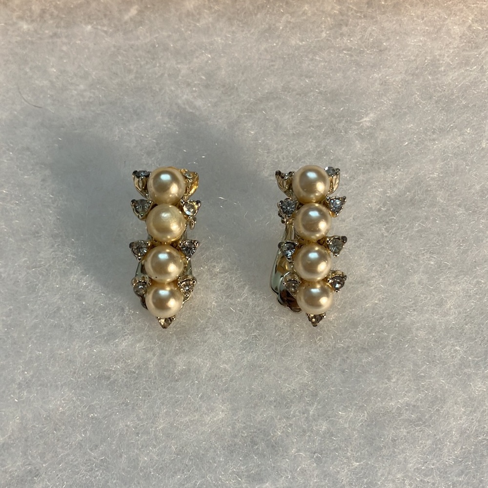 Vintage Clip-on Imitation Pearl Earrings